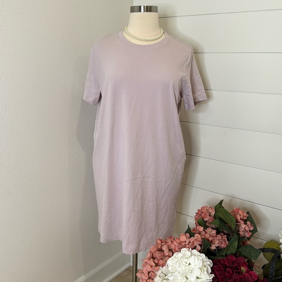 green print knit shirt dress /xl :2x